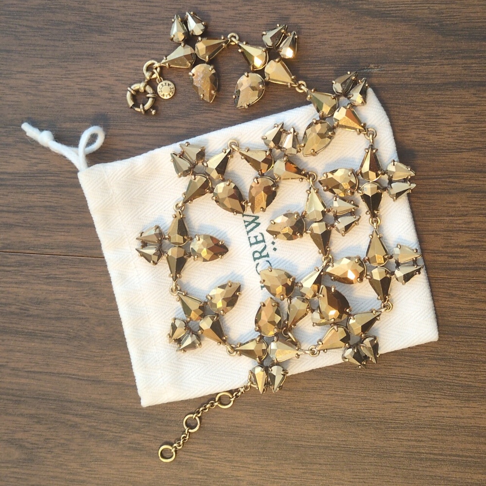J. Crew Radiant Crystal Gold Choker